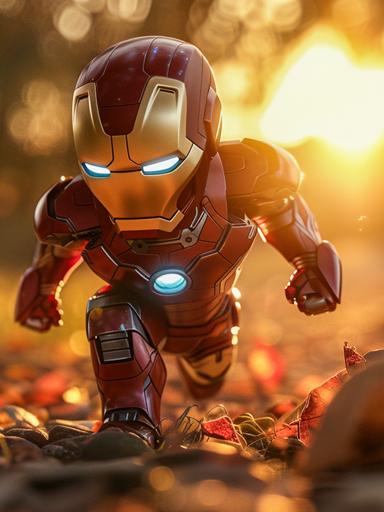 Iron Man Chibi AI art 4K Wallpaper