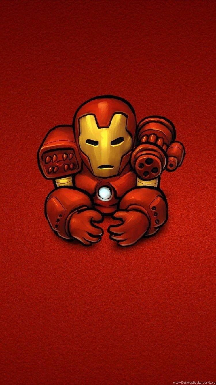 Chibi Iron Man iPhone Wallpaper