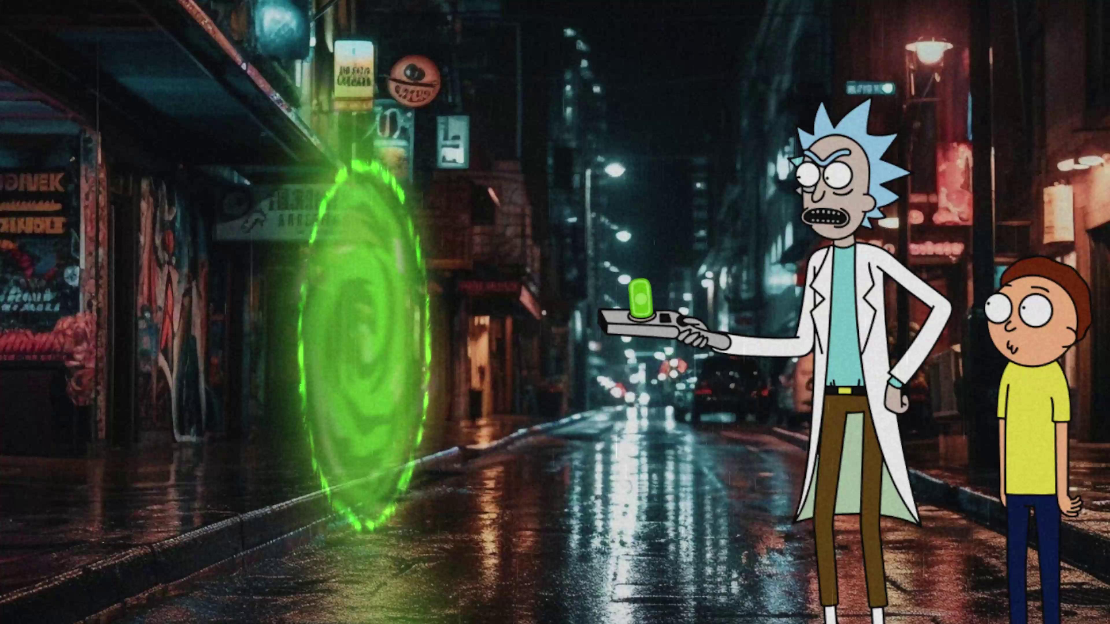 Rick and Morty on the Street Live Wallpaper