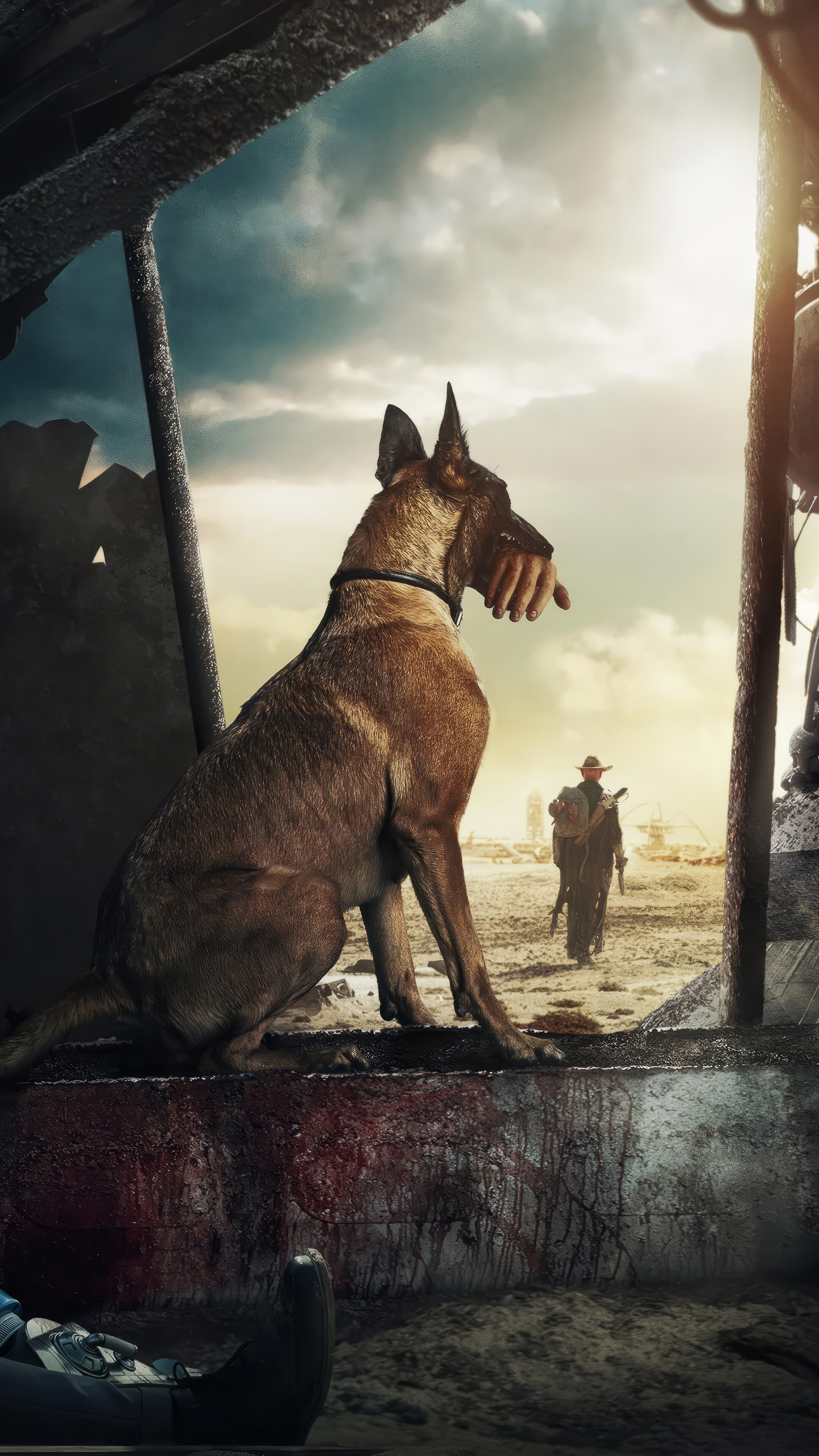 Fallout Series Dog 4K Wallpaper iPhone