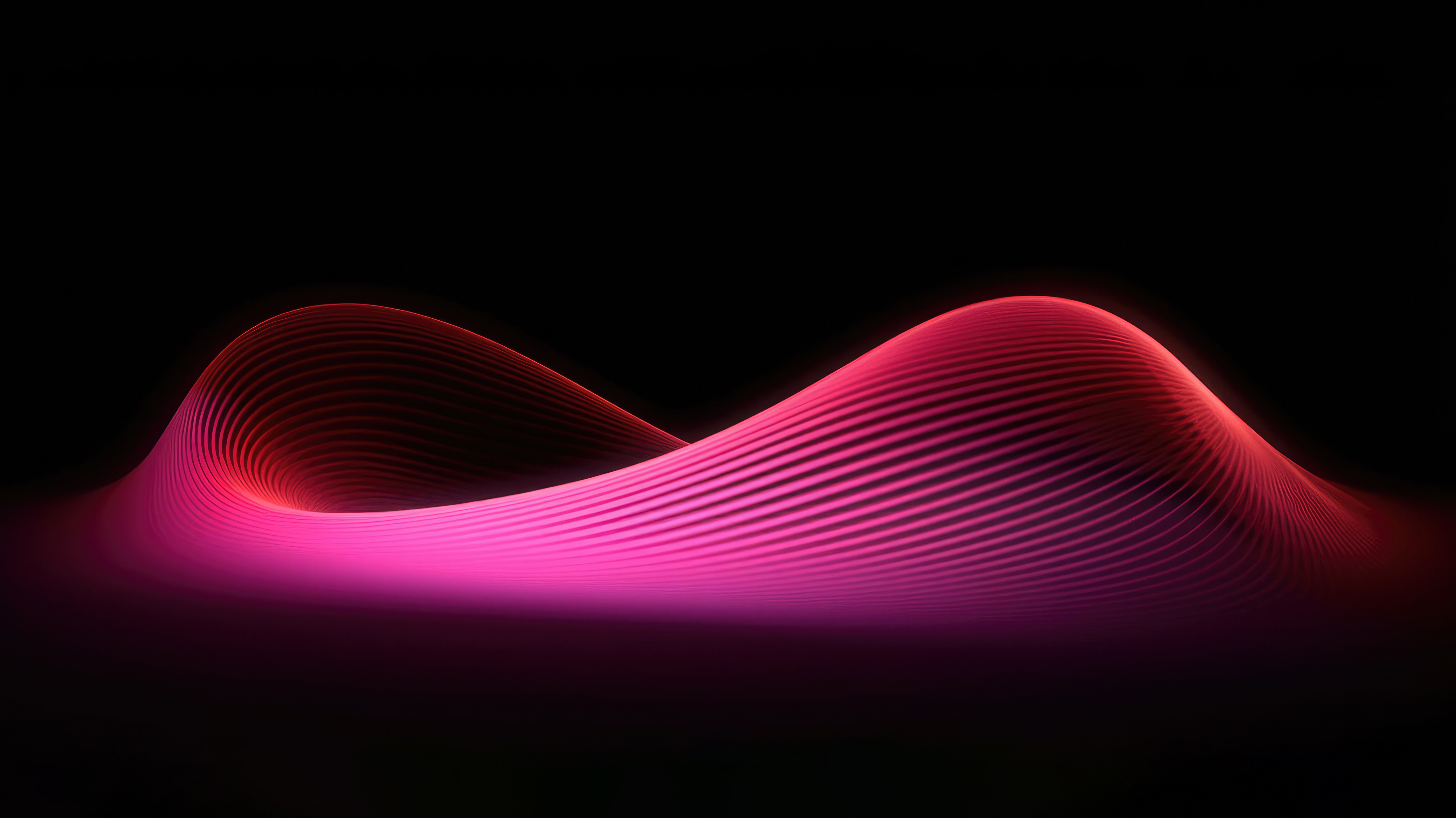 Wave Glow Abstract Pink 5k Wallpaper, HD