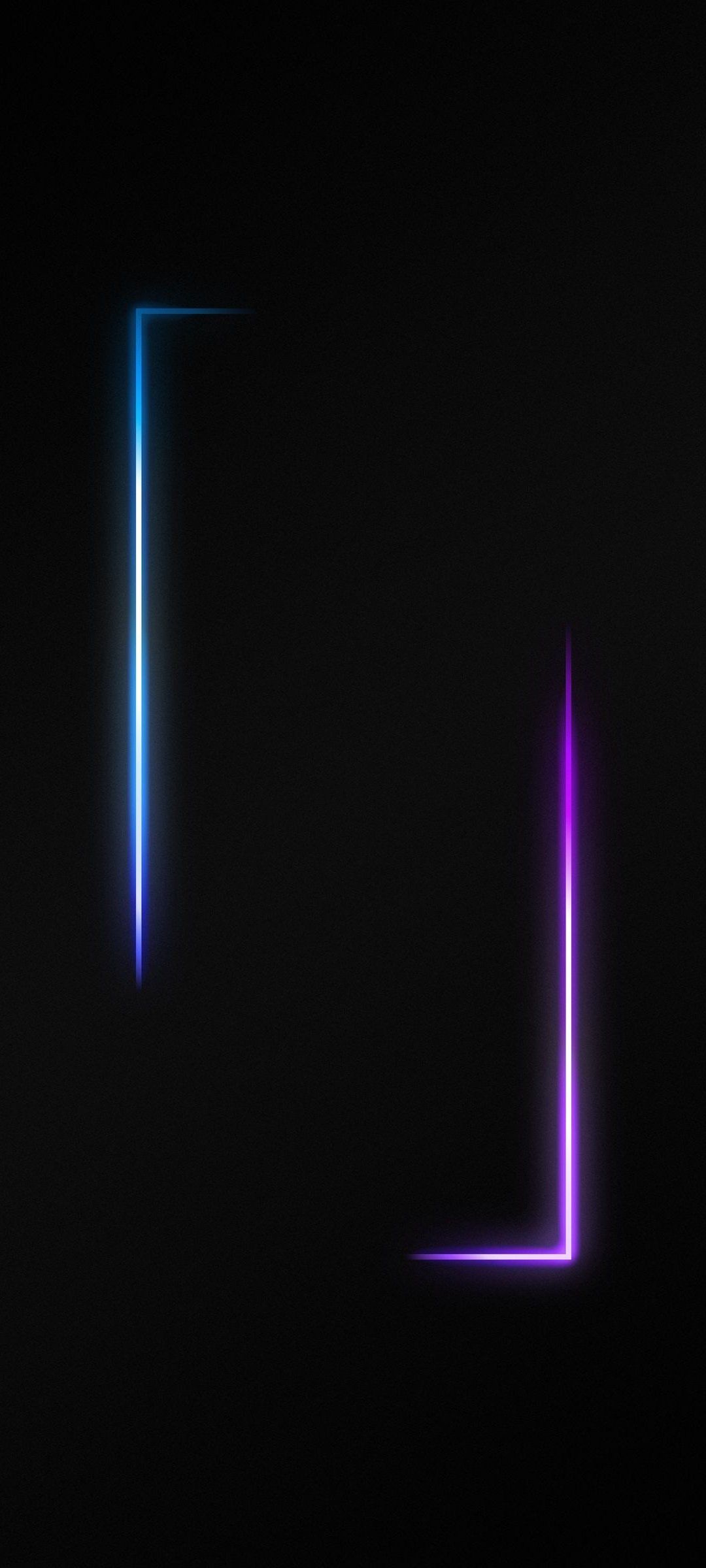 Border AMOLED Black Neon Wallpaper