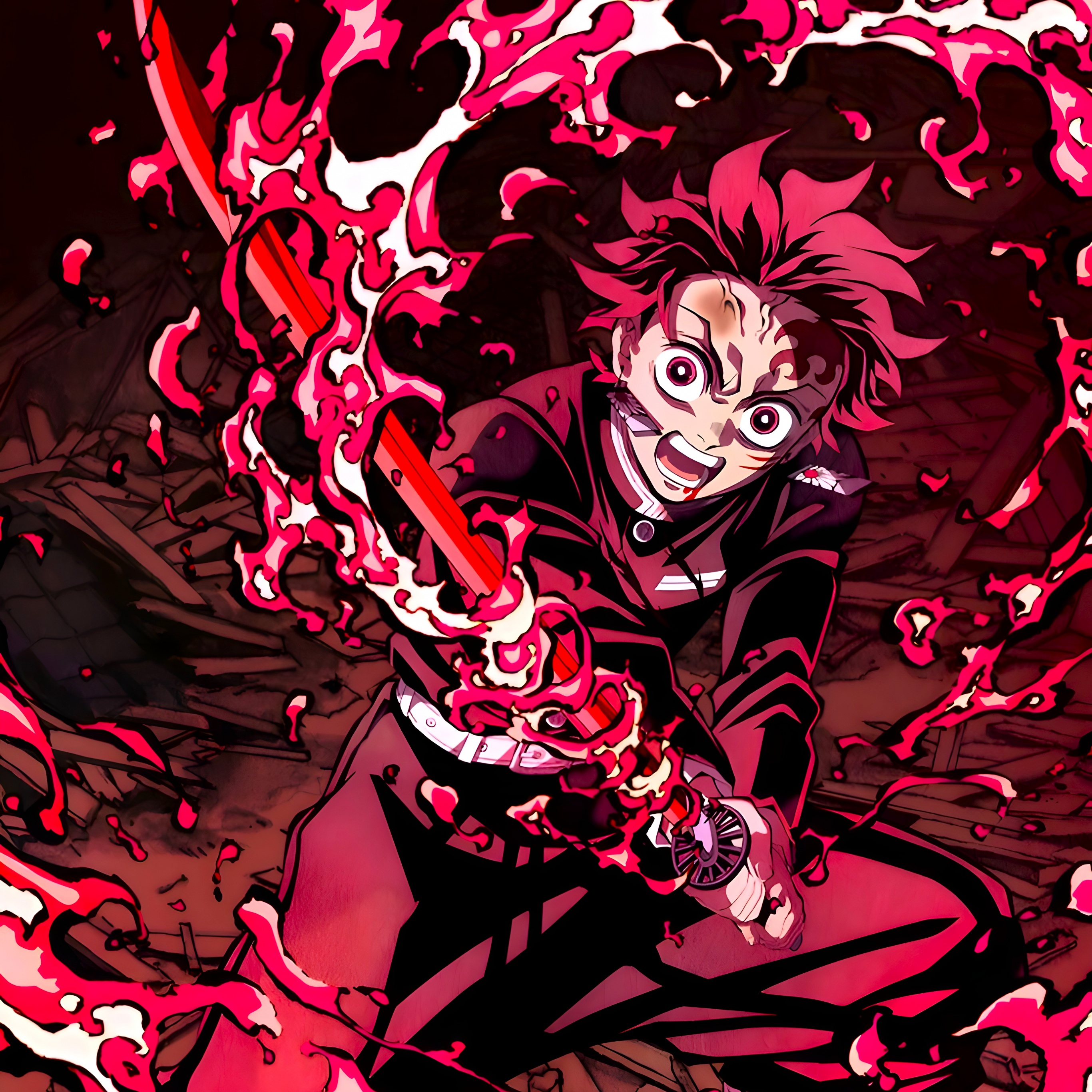 Tanjiro Kamado Wallpaper 4K, Artwork