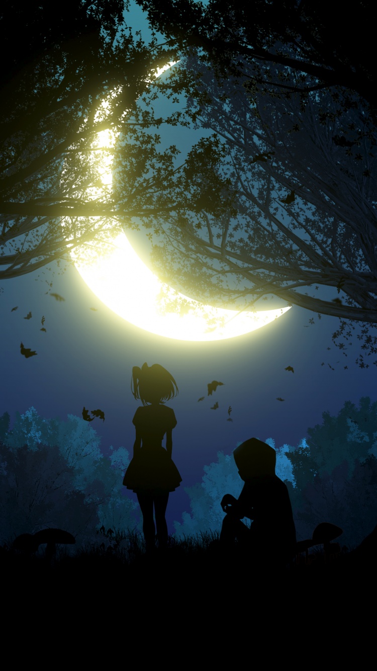 Wallpaper 4K, 5K, Boy, Couple, Silhouette