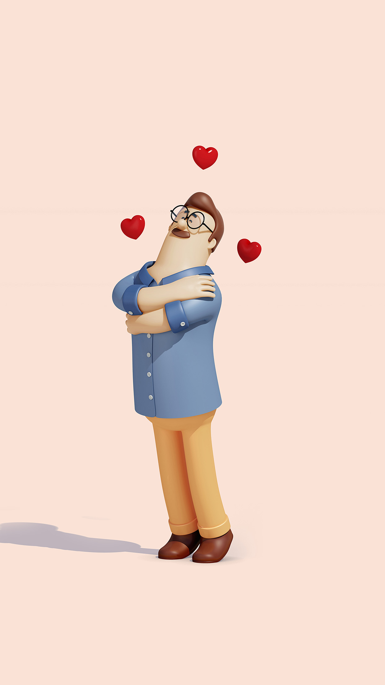 Love Boy 3D Illustration Art Wallpaper