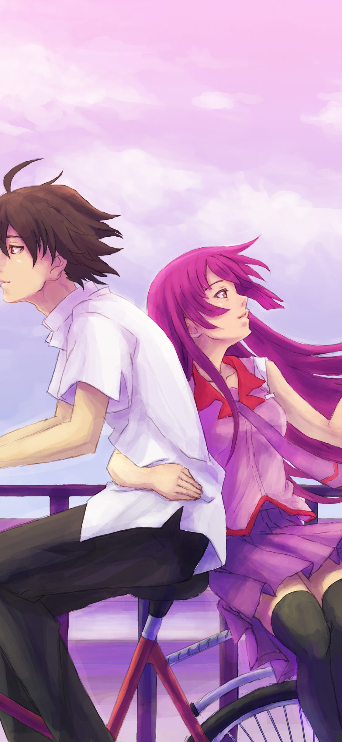 Anime Boy Girl Cycle 4k