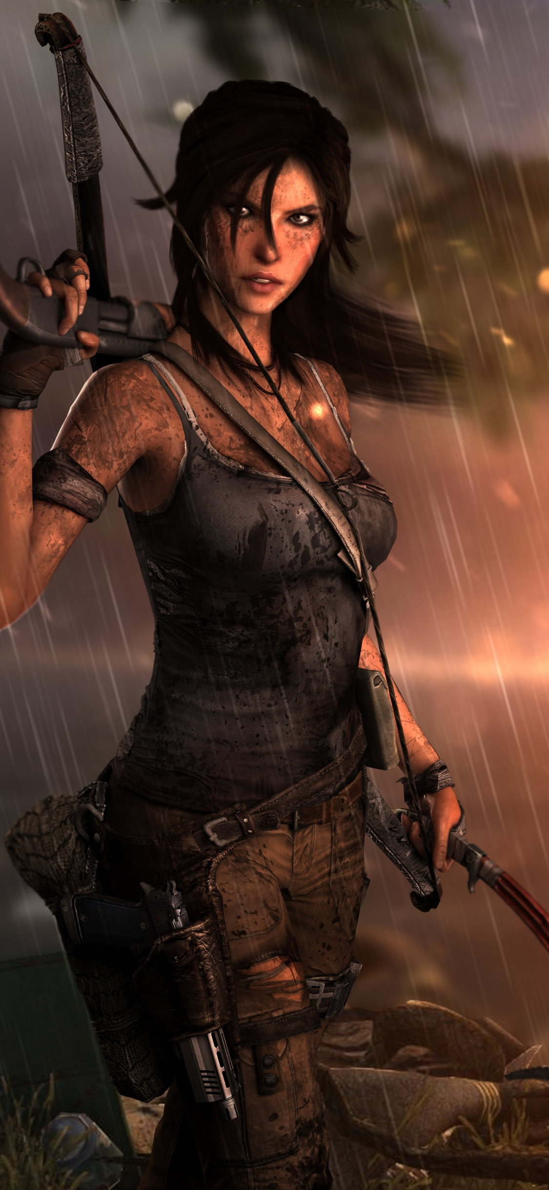 Download wallpaper 1125x2436 lara croft