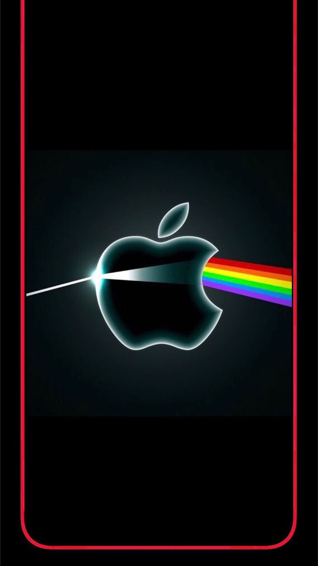 Apple logo rainbow 3 iPhone Wallpaper