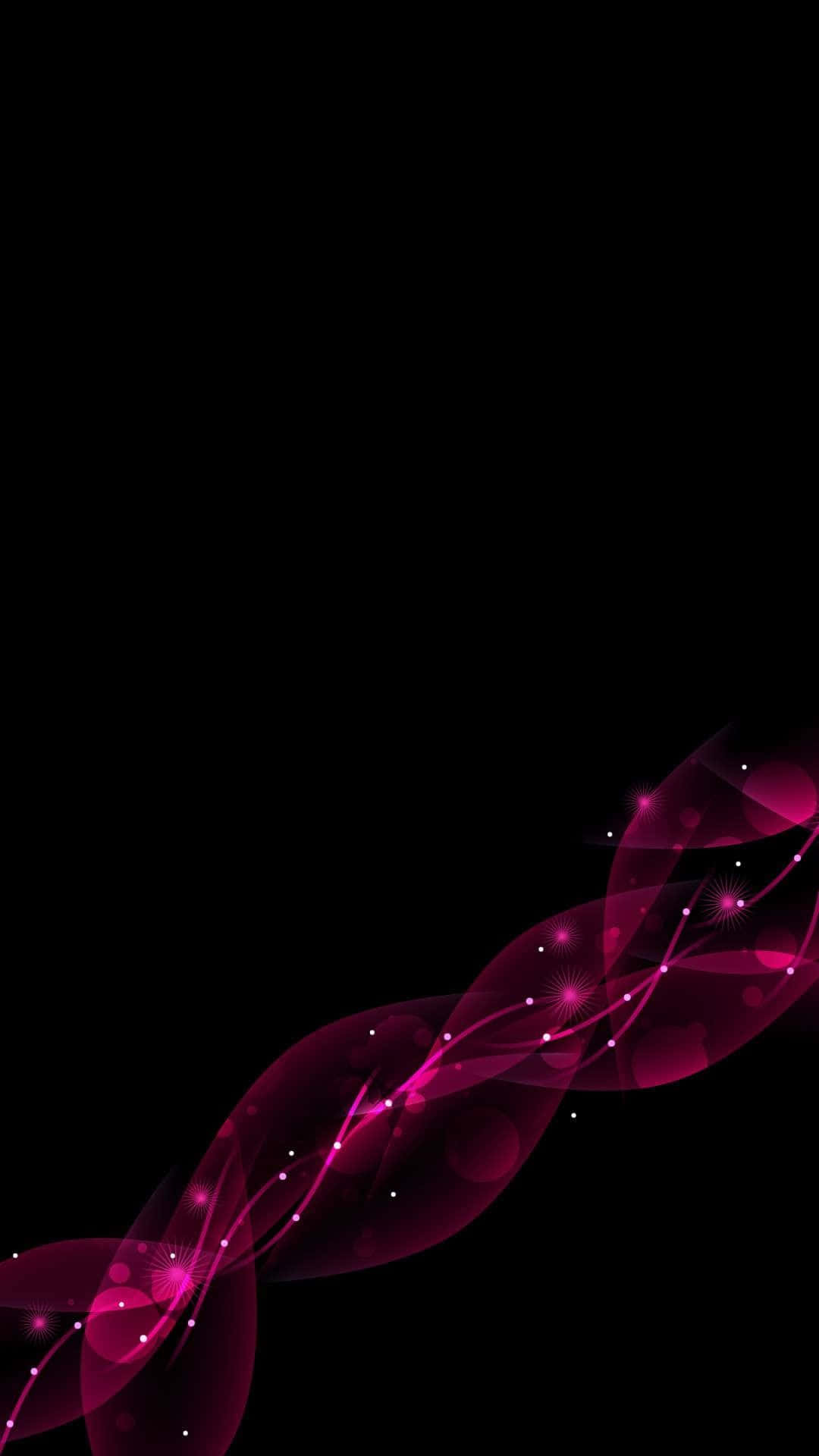 Color Wave Pink And Black Background