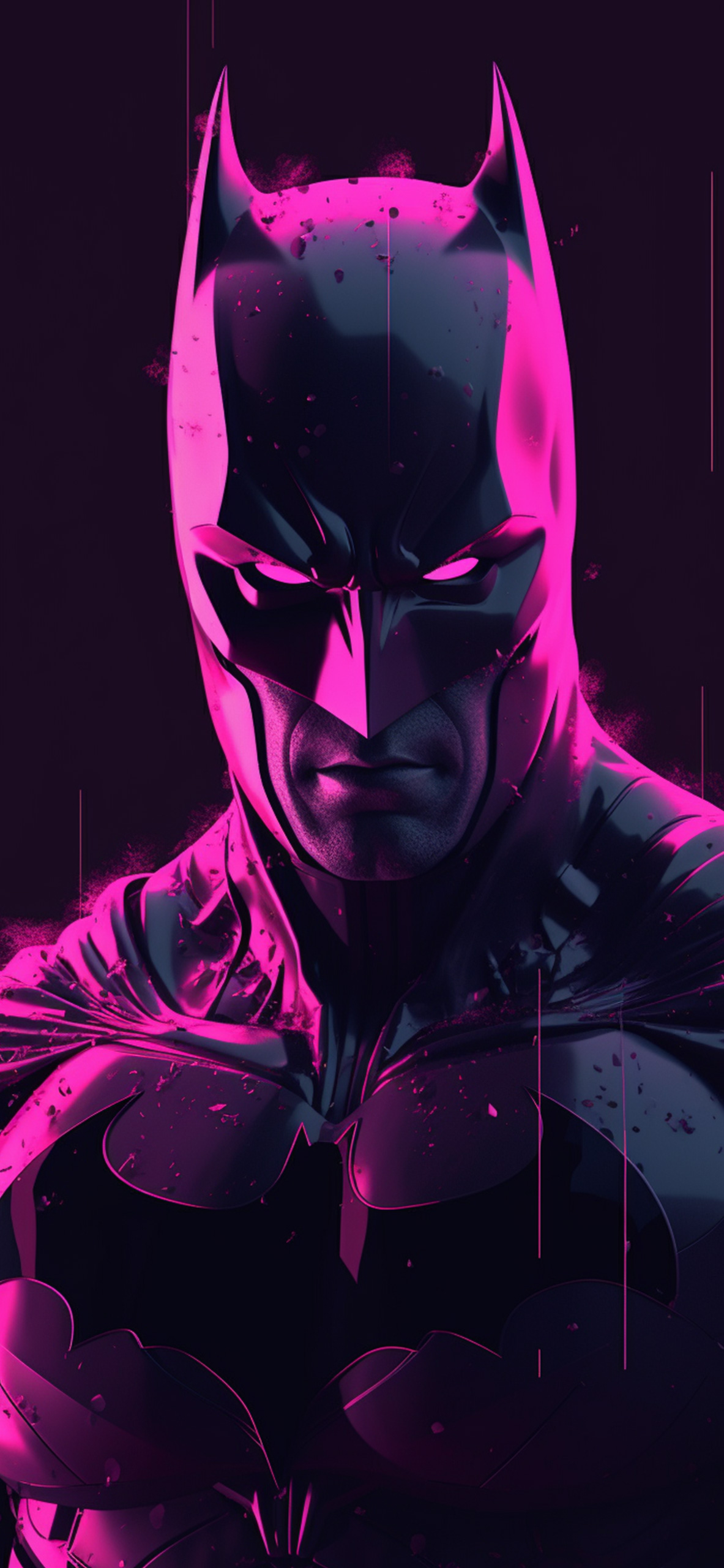 DC Batman Black & Pink Wallpaper