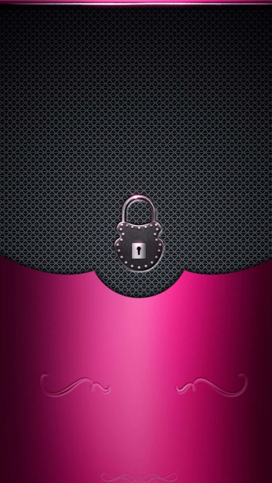 Pink iPhone Lock And Patterns Wallpaper