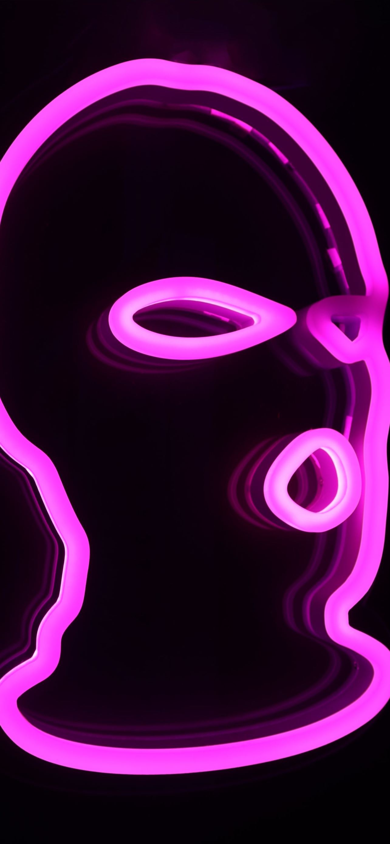 black and pink mask iPhone Wallpaper