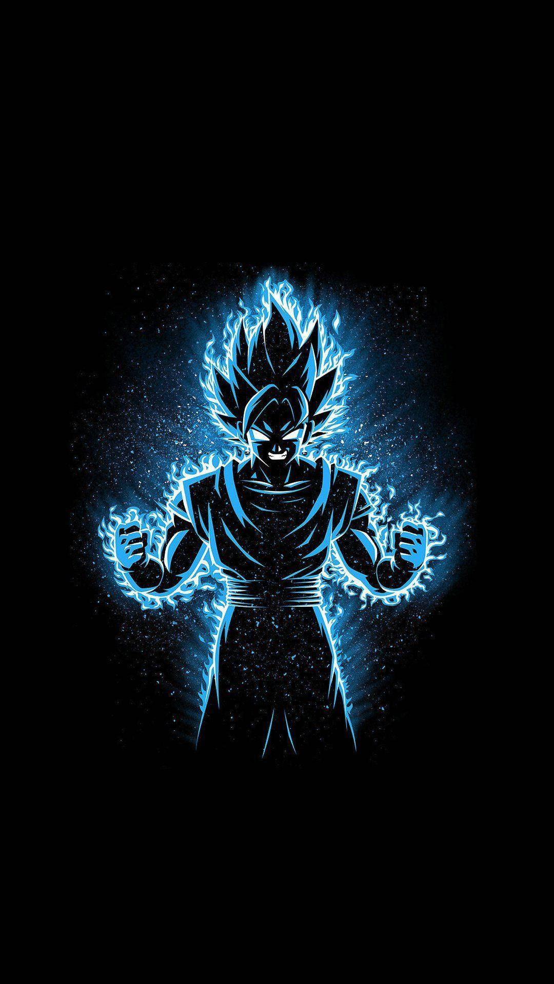 Download Super Saiyan Goku iPhone X Amoled Wallpaper