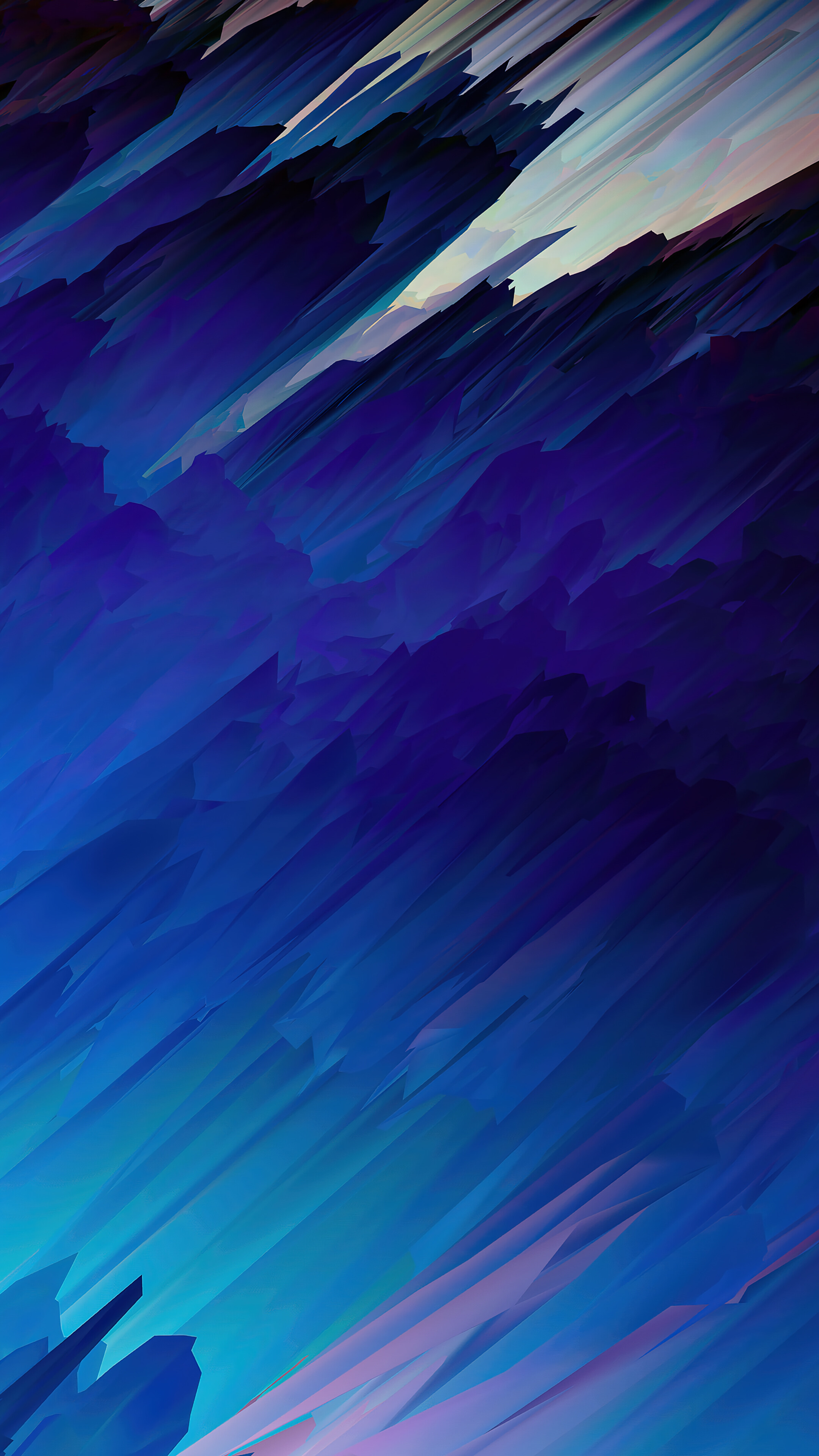 Abstract Blue Wave Background 4K