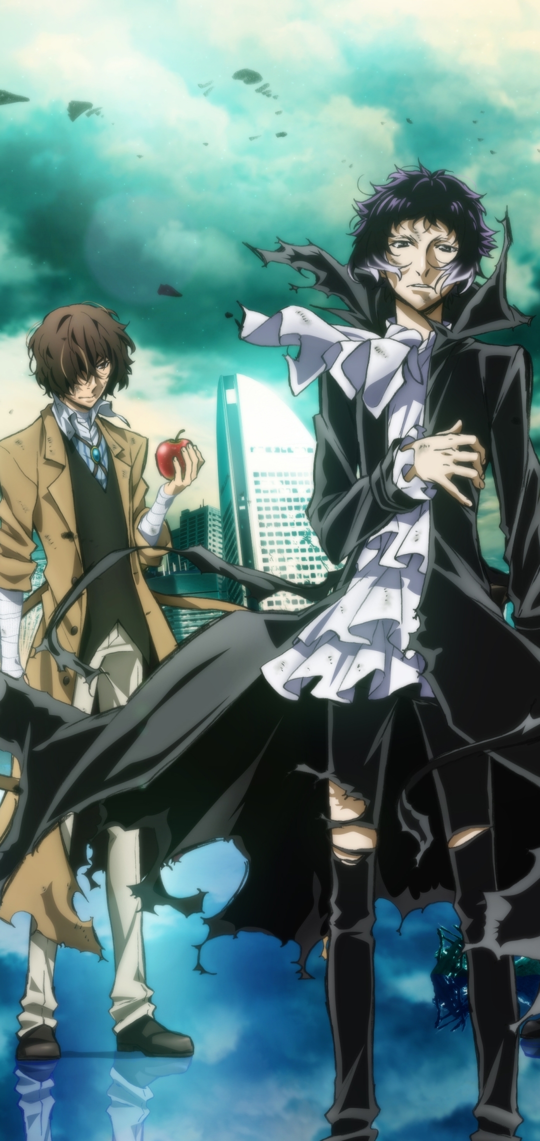 Phone wallpaper: Anime, Bungou Stray Dogs: Dead Apple, Osamu Dazai, Chuuya Nakahara 1383950