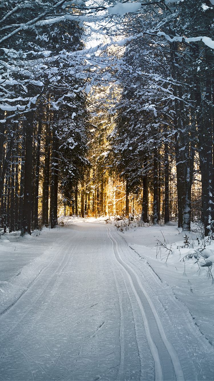 Mountain Light Winter Nature Wallpaper