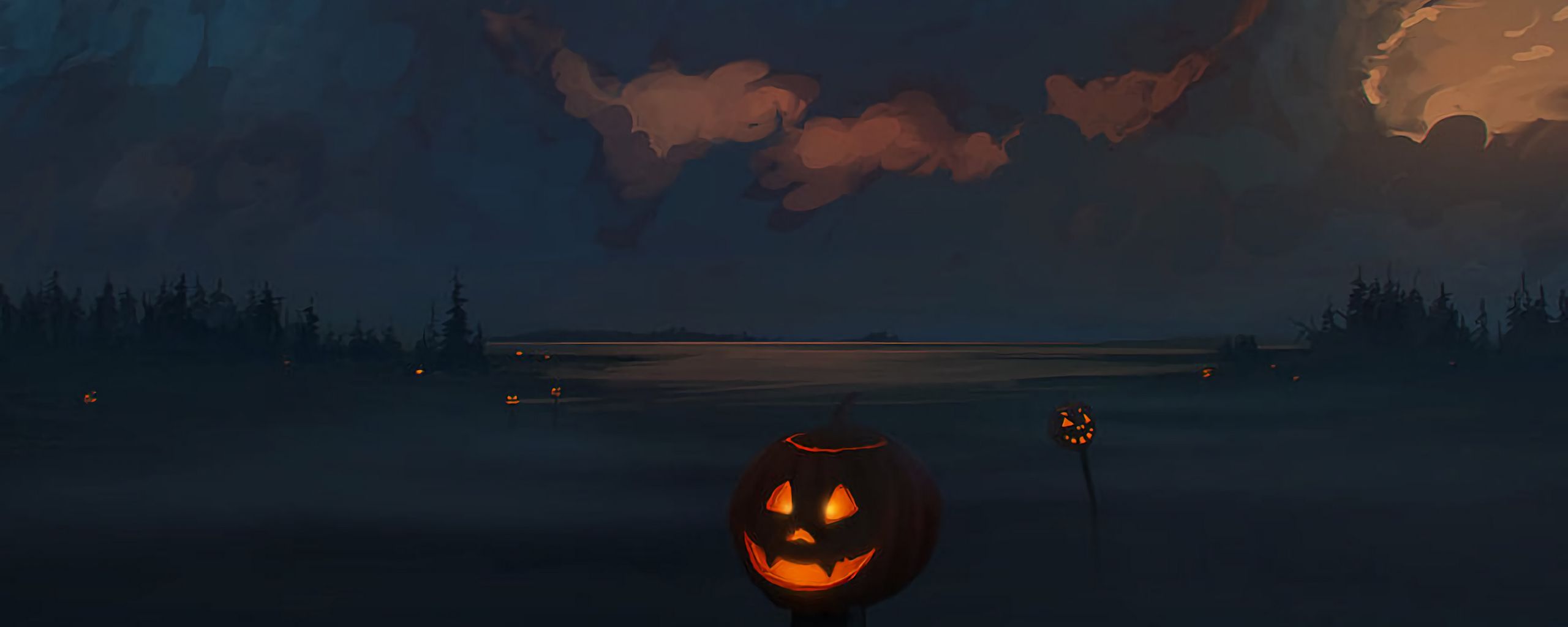 Download wallpaper 2560x1024 jack o