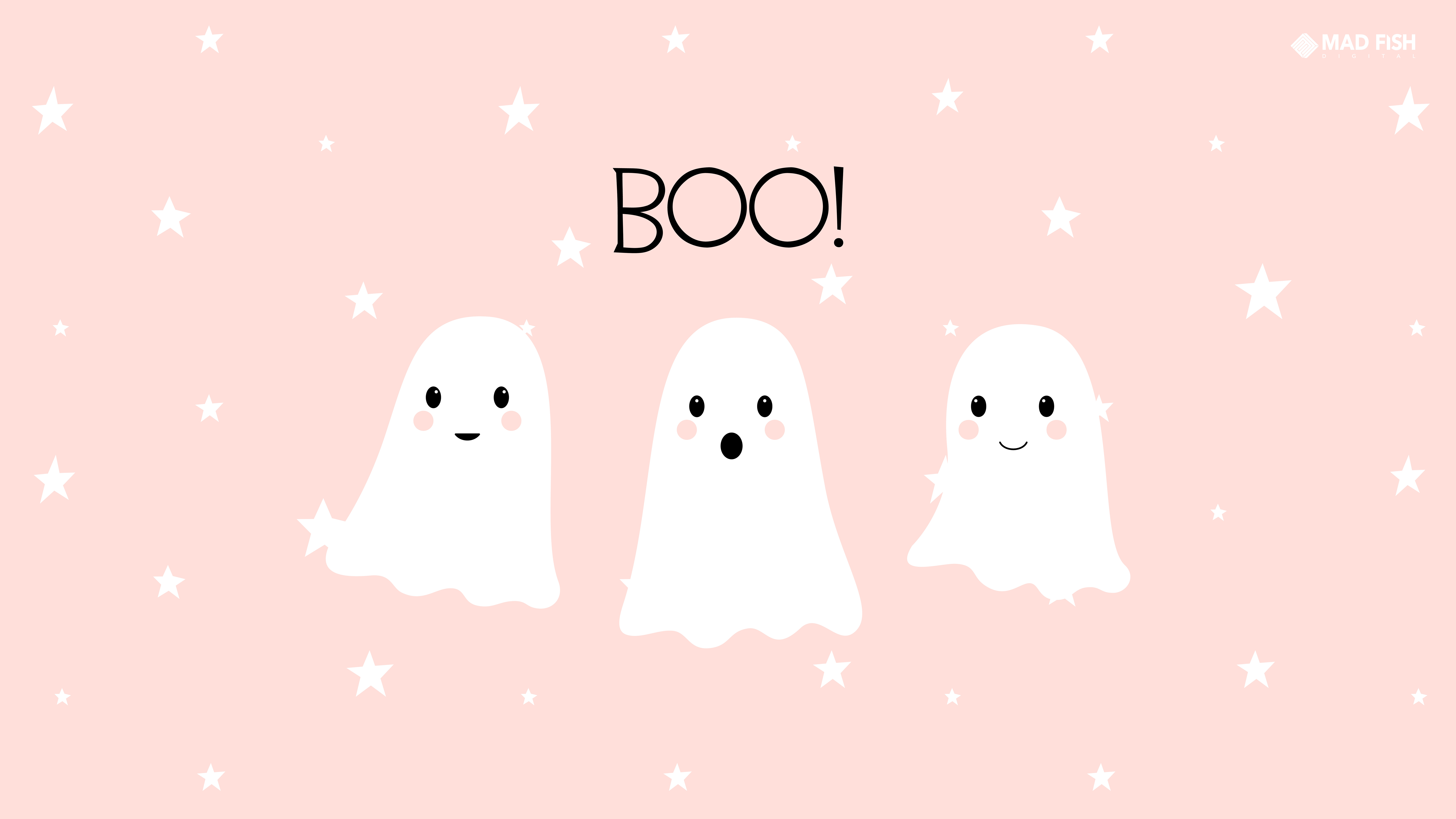 Cute Halloween Wallpaper 4K, Kawaii