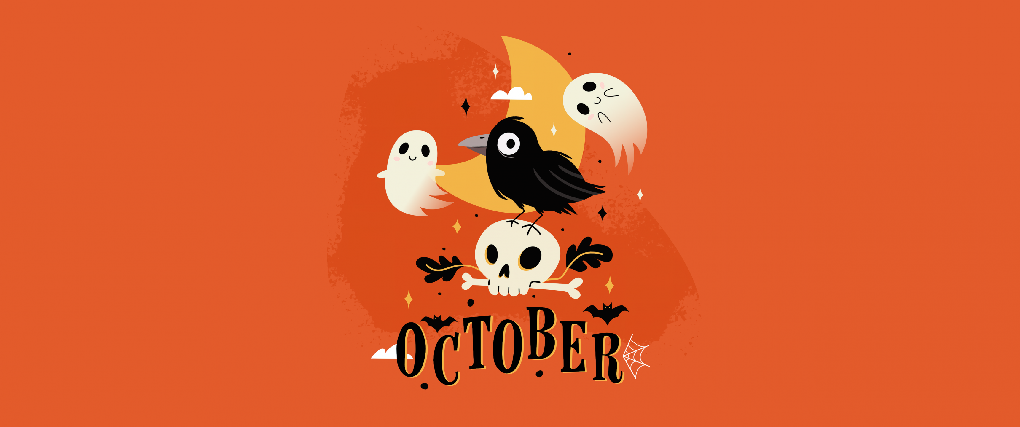 October Wallpaper 4K, Halloween background