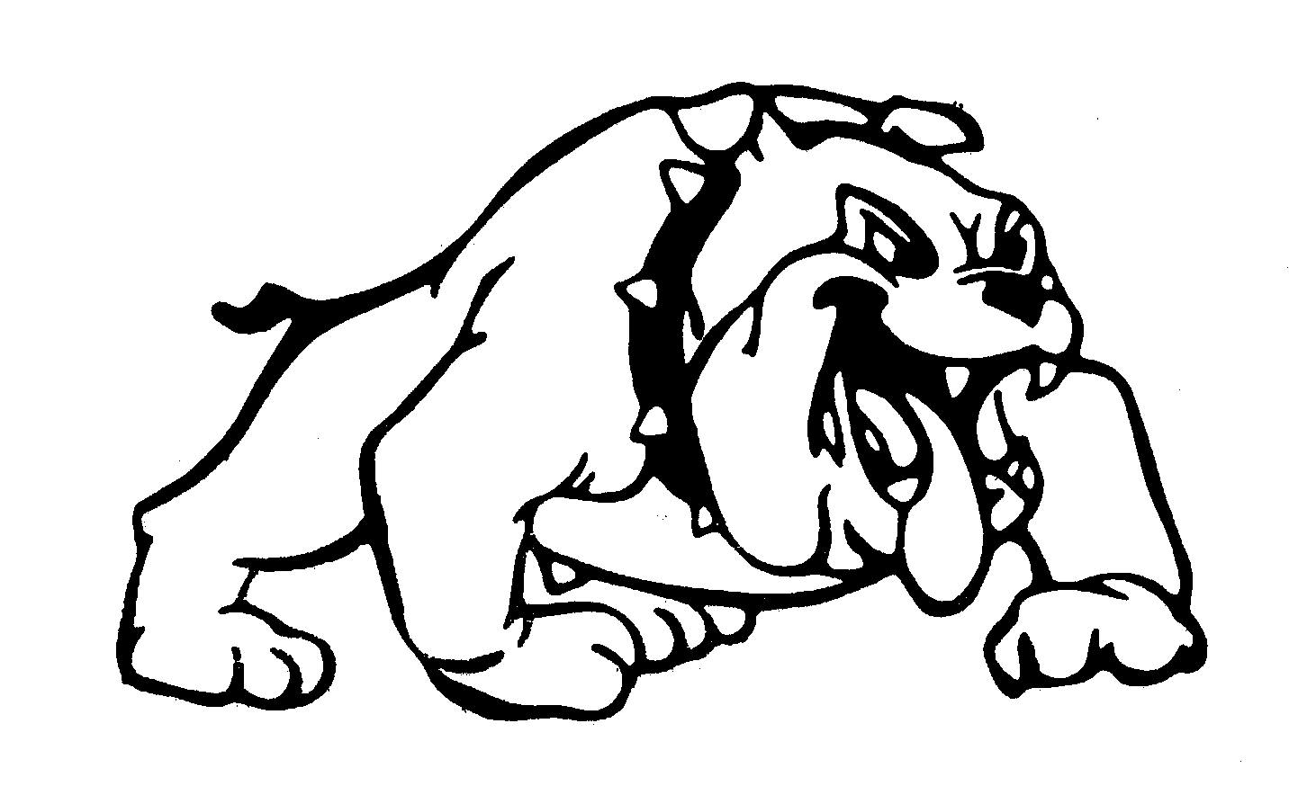 Free Bulldog Black And White Clipart