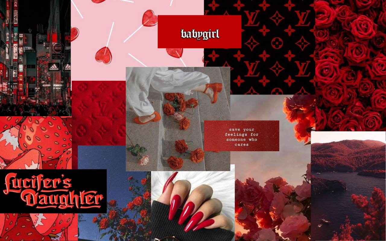 Red Aesthetic Macbook Screensaver