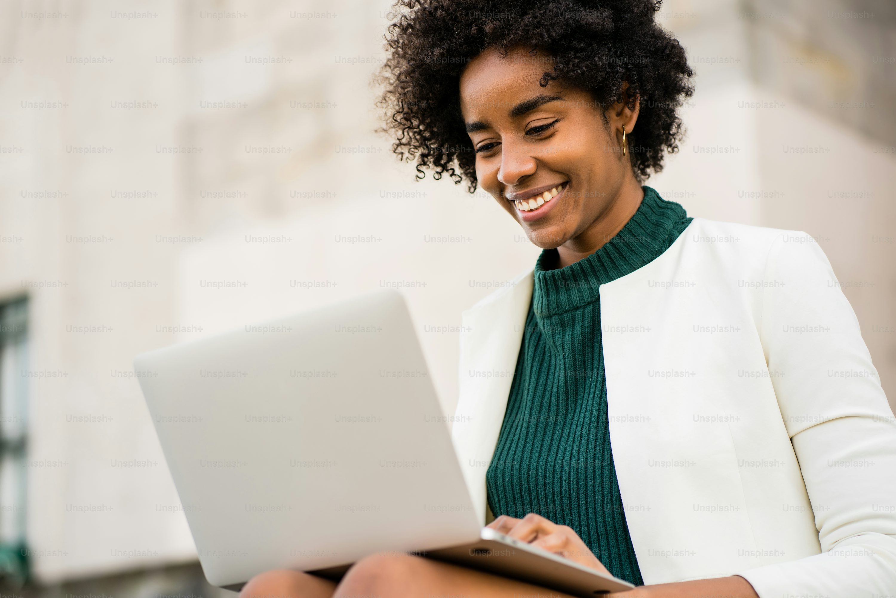 Black Woman Laptop Picture