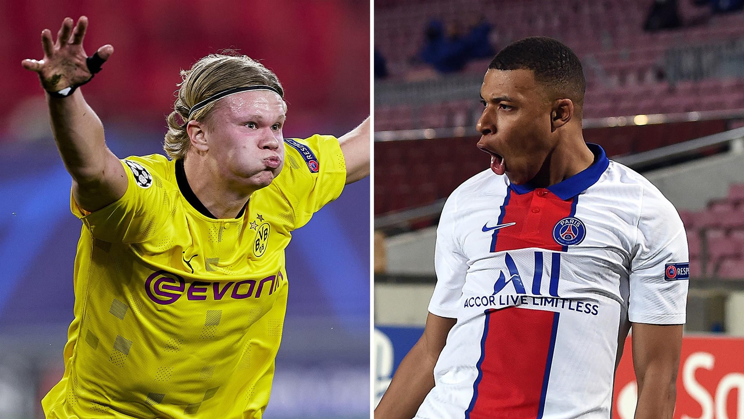 Kylian Mbappe and Erling Haaland