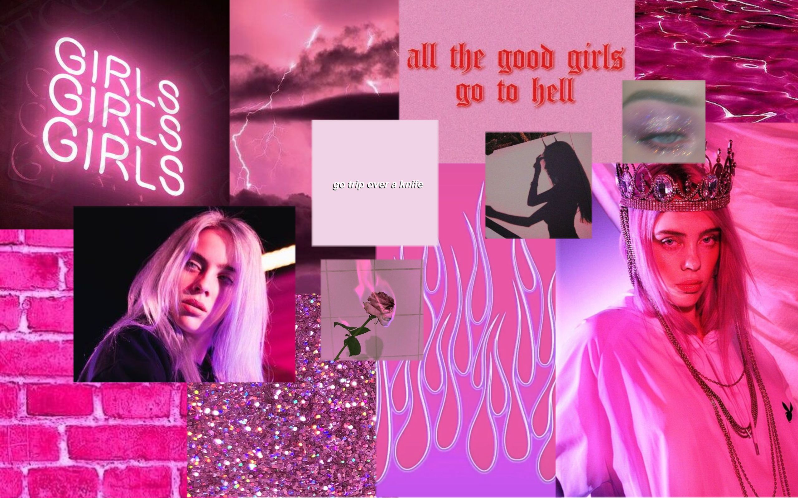 ✰ billie eilish hot pink aesthetic