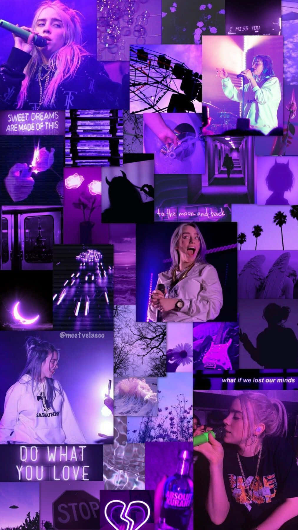 Download Billie Eilish In A Beautiful Purple Dress Wallpaper