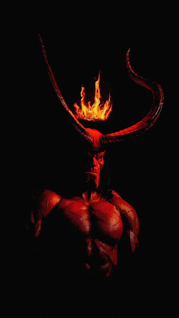 Download wallpaper 750x1334 hellboy