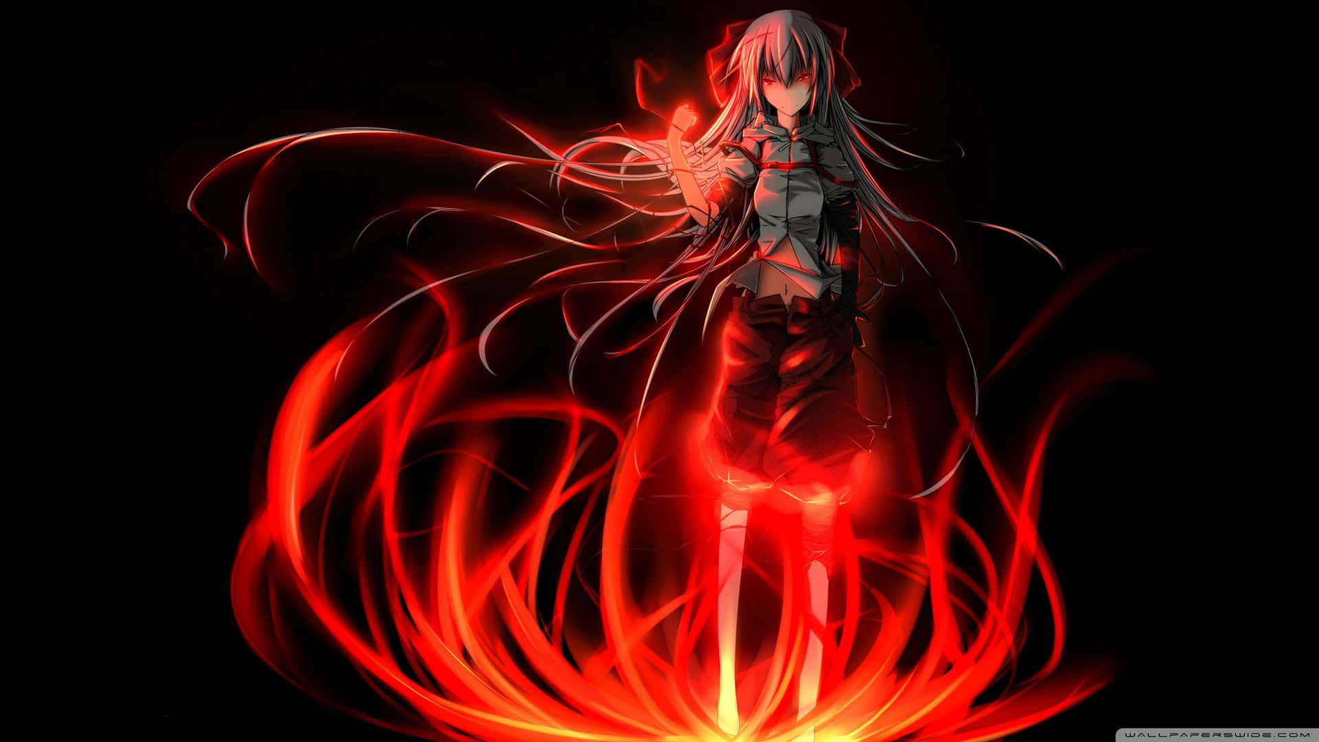 Black Anime Flames Wallpaper