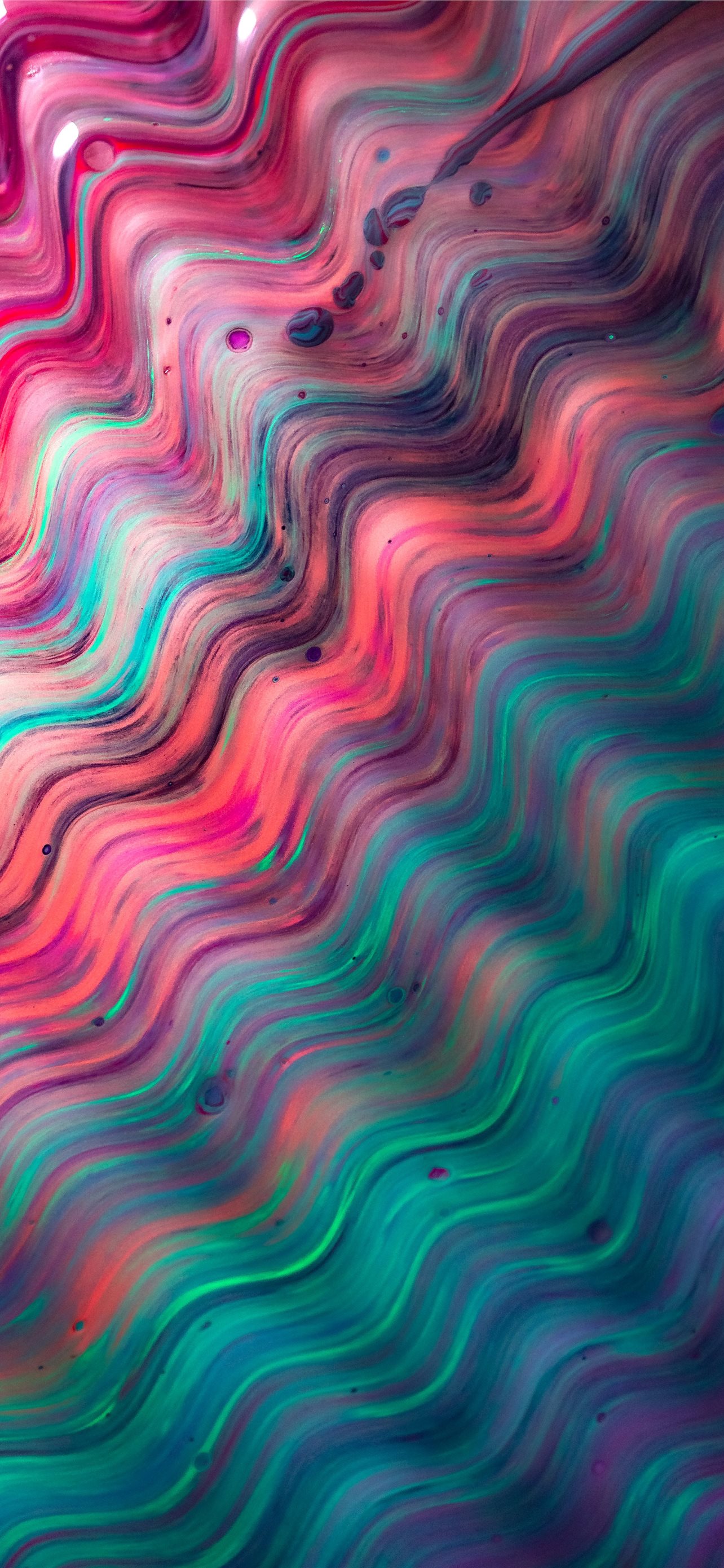 pink and teal abstract painting iPhone