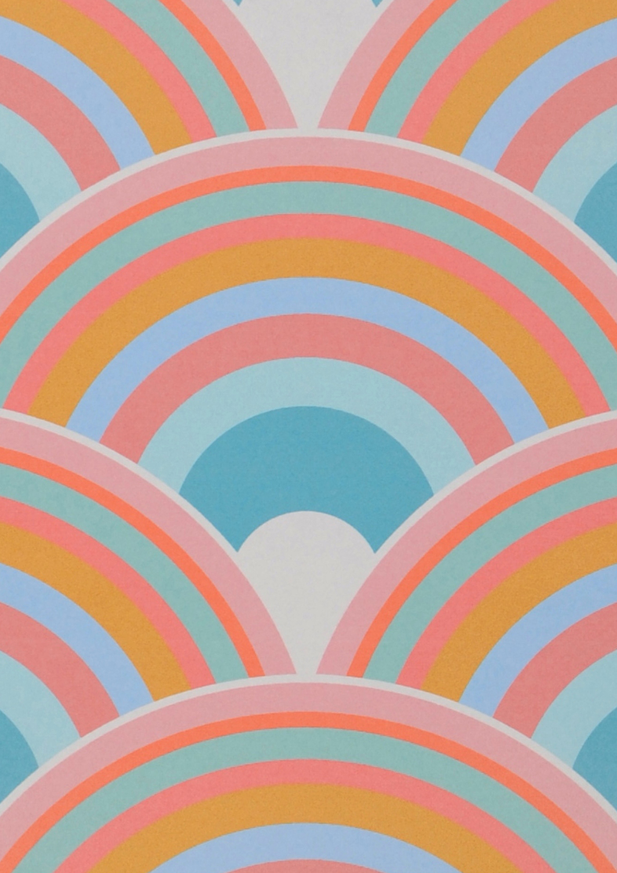 Wallpaper Retro Rainbow shades of pink