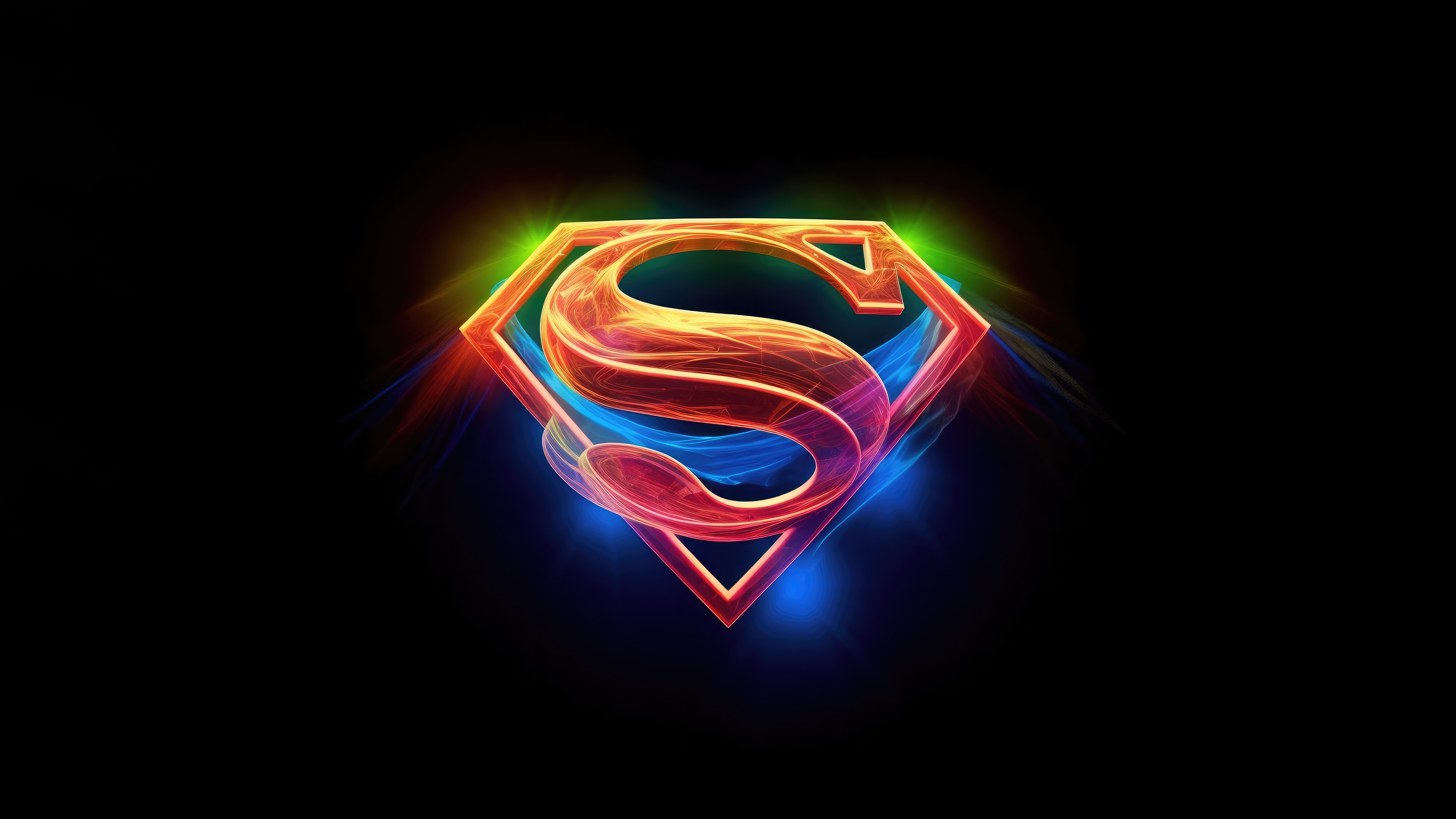 Superman Colorful Logo 5k Wallpaper, HD