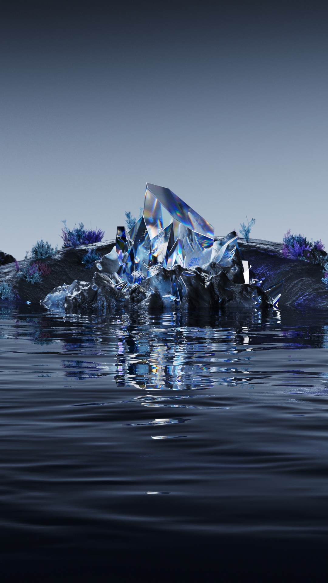 Wallpaper 4K, Crystal, Landscape, Surreal