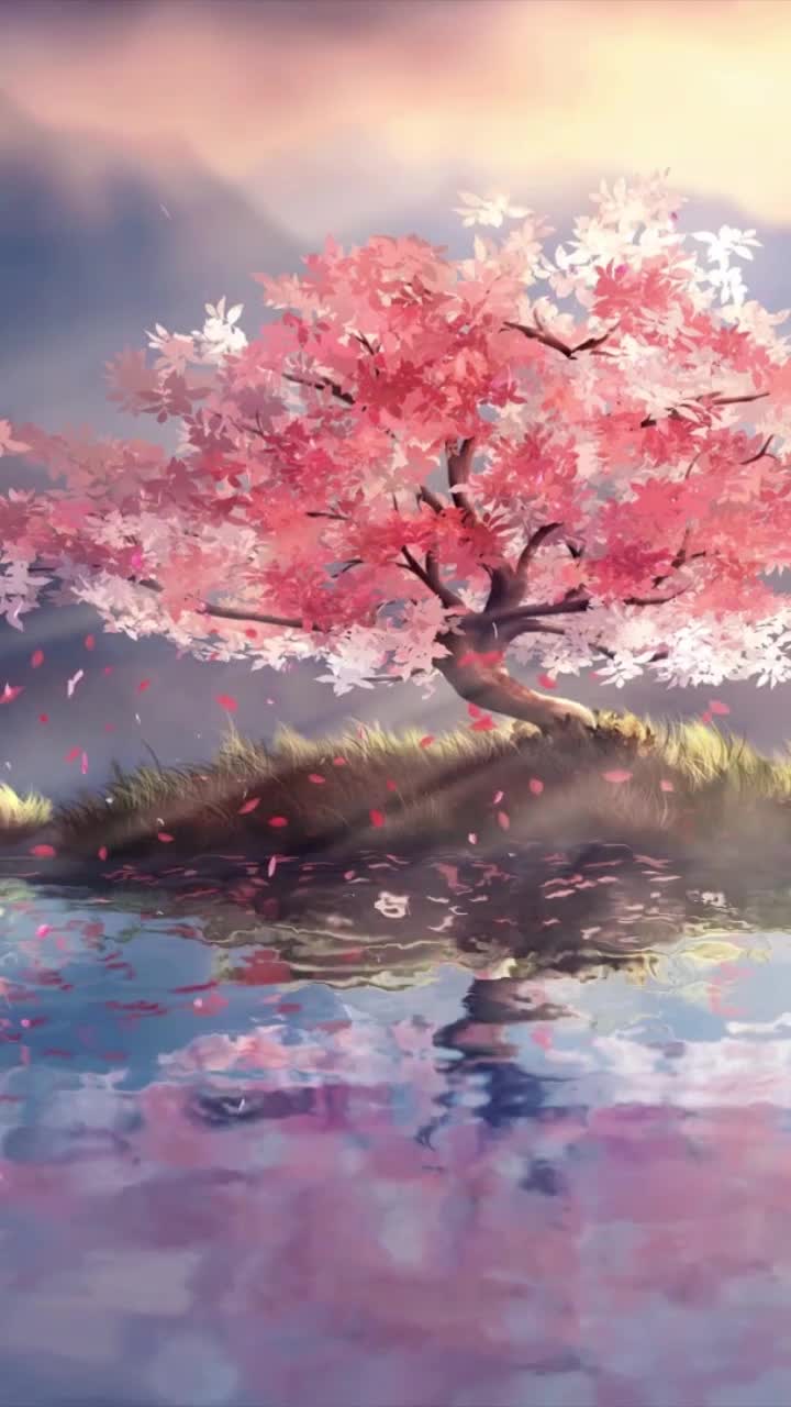 iPhone and Android Lone Cherry Blossom