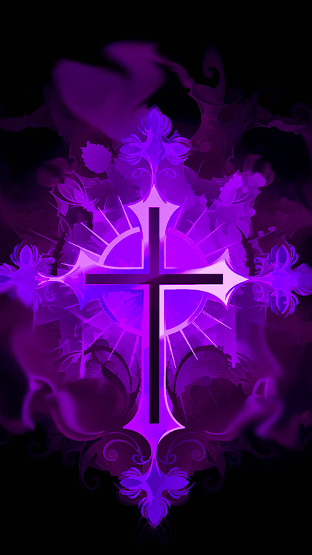 Download Jesus Cross Ornate Purple