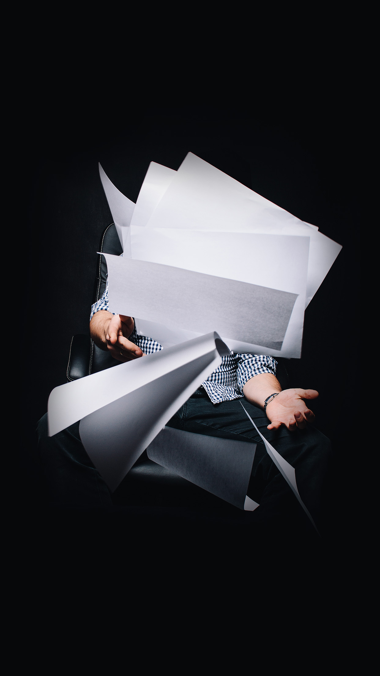 Office Paper Work Dark