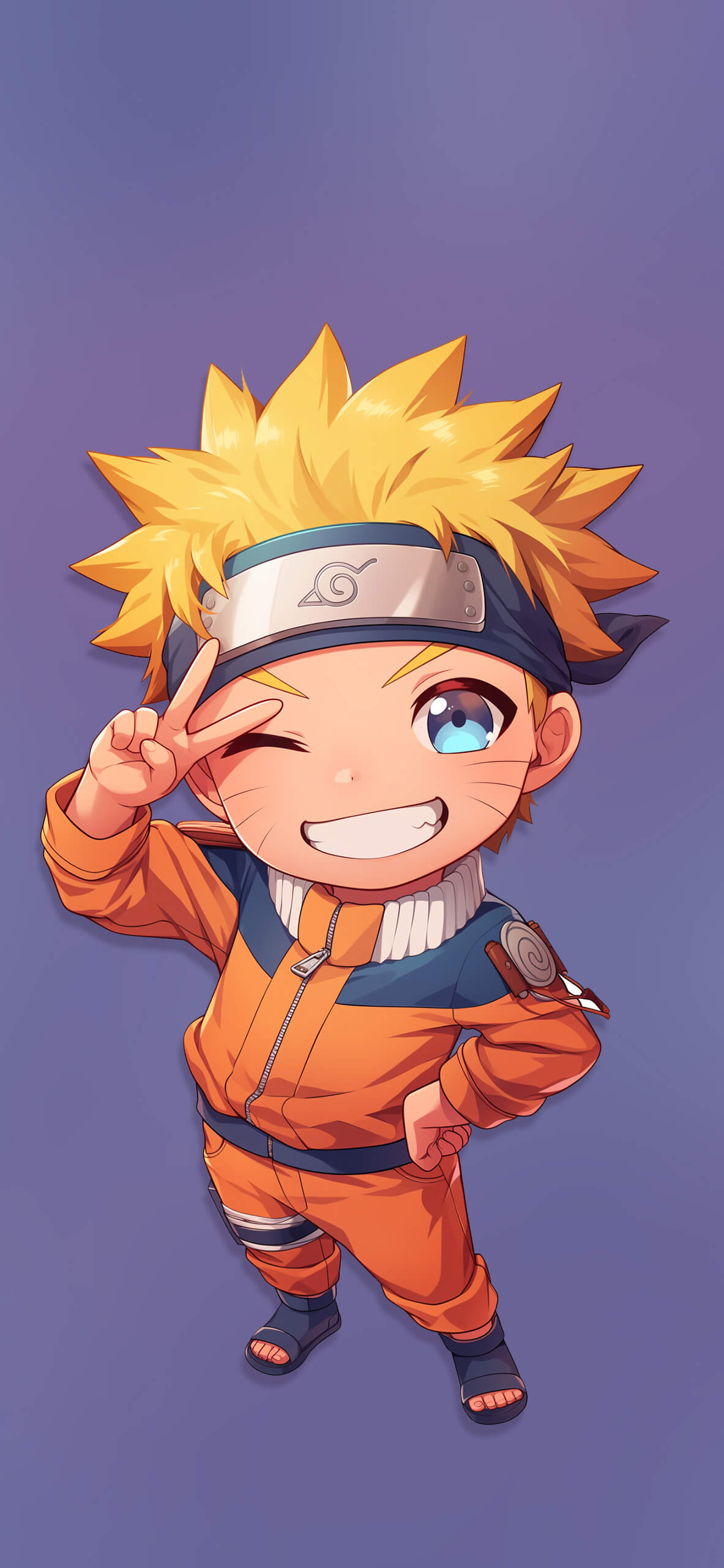 Cute Chibi Naruto Purple Wallpaper