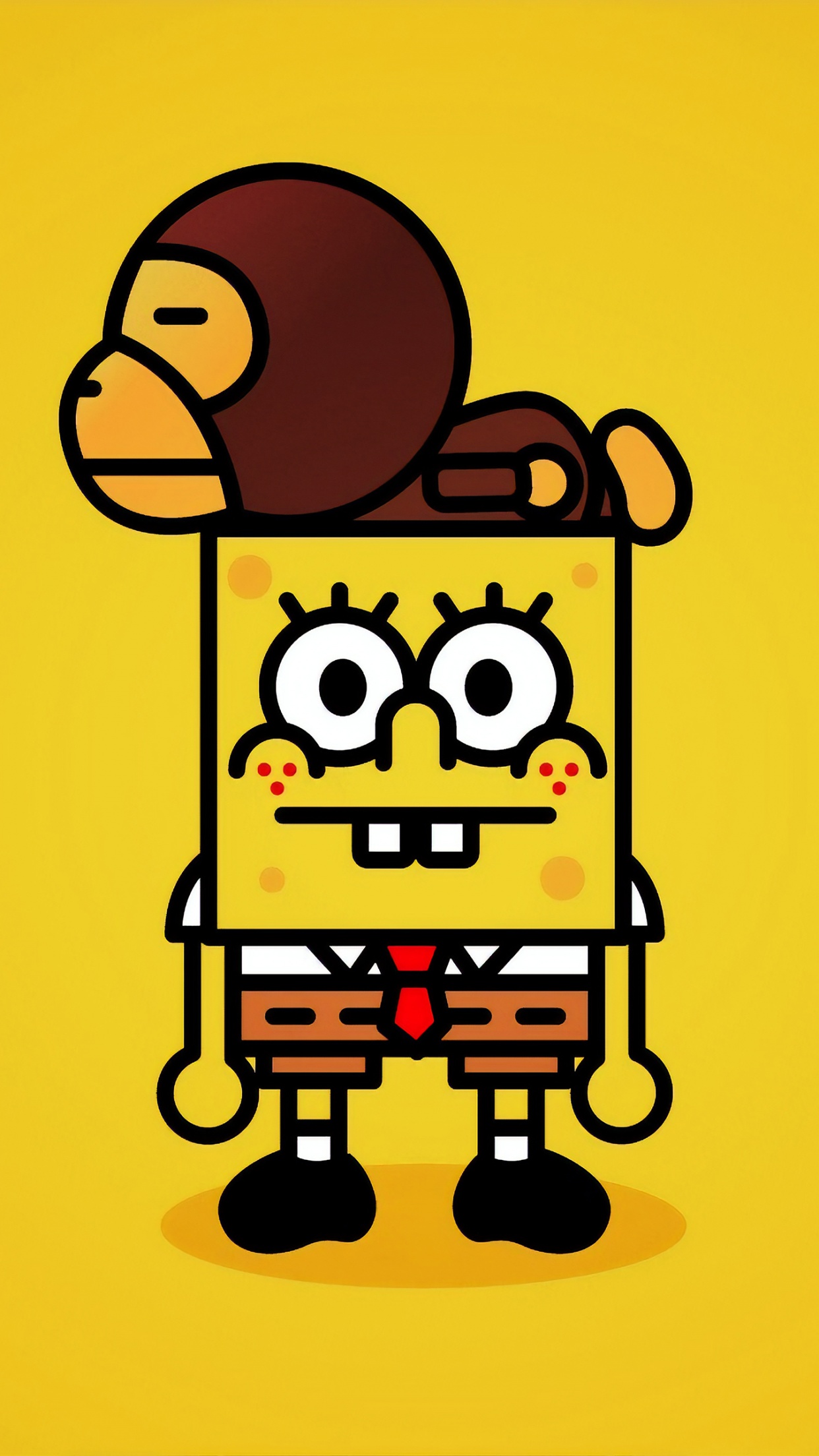 SpongeBob SquarePants Wallpaper 4K, Monkey