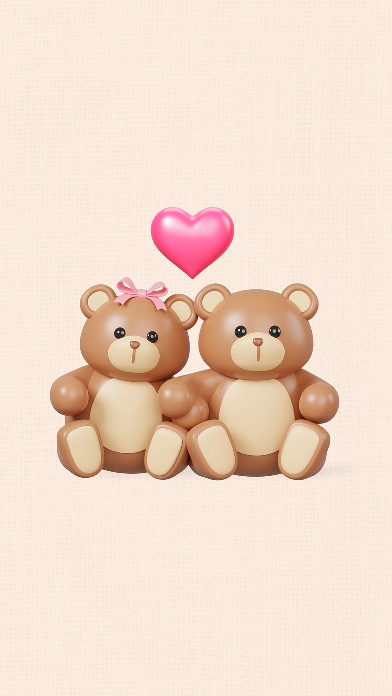 Couple Teddy Bear Image. Free Photo