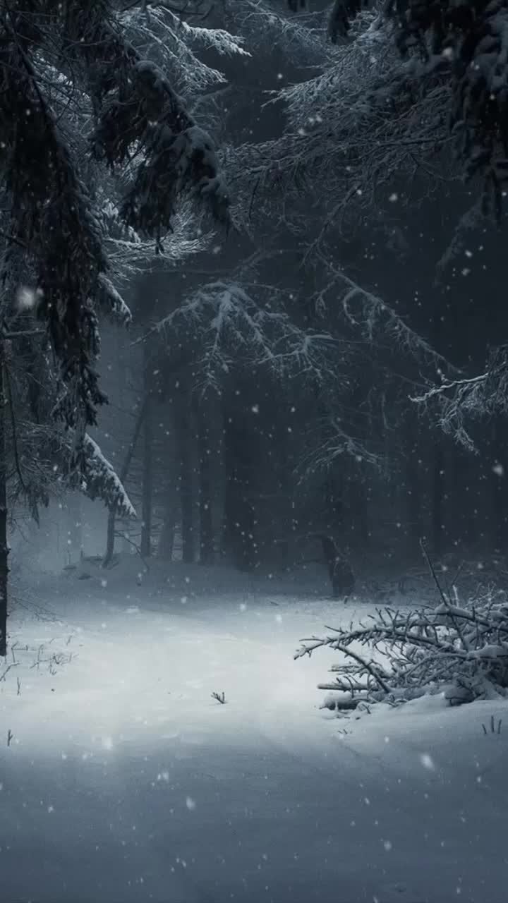 Cool forest with snow in winter iphone