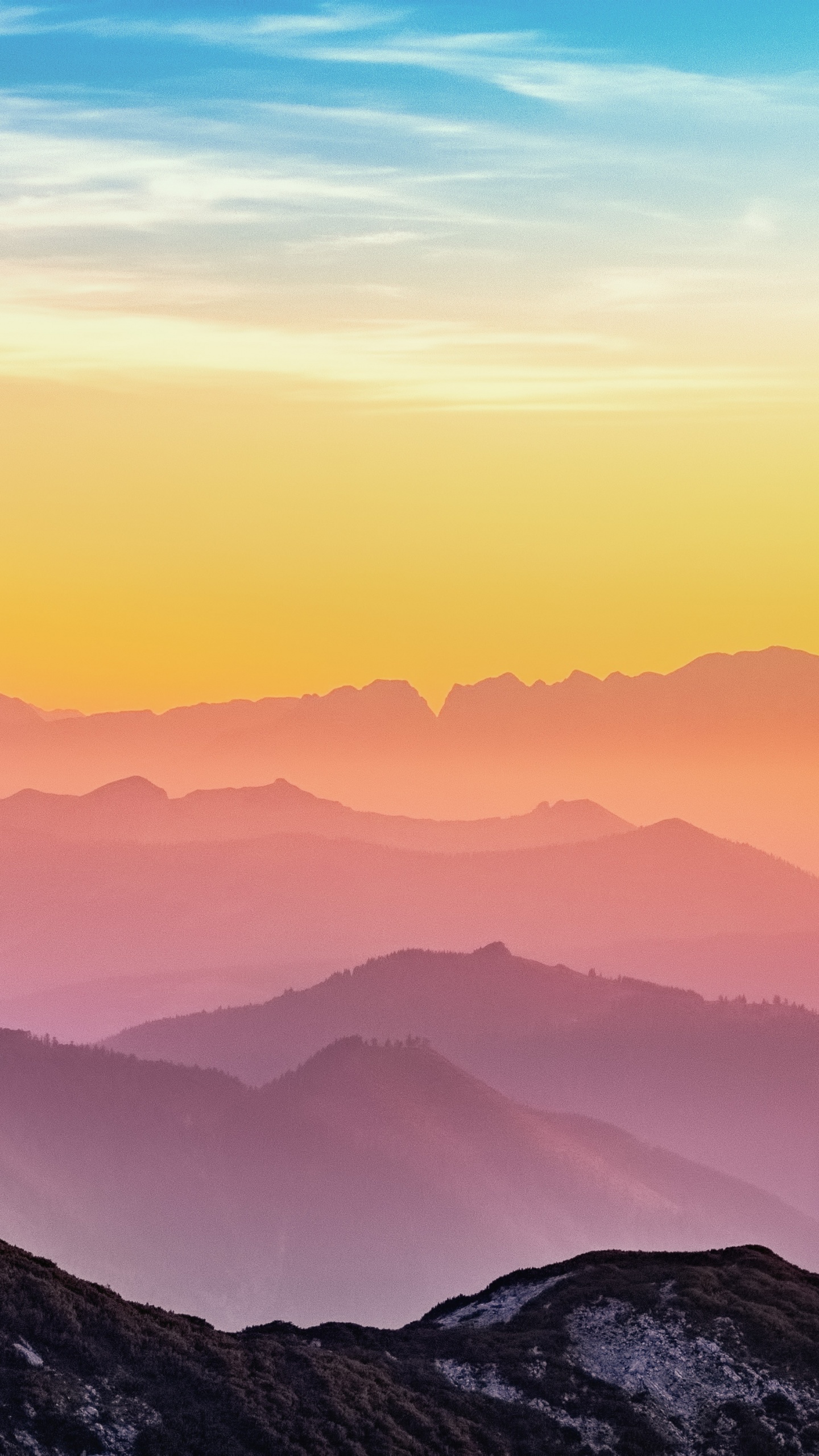 Mountains Wallpaper 4K, Silhouette
