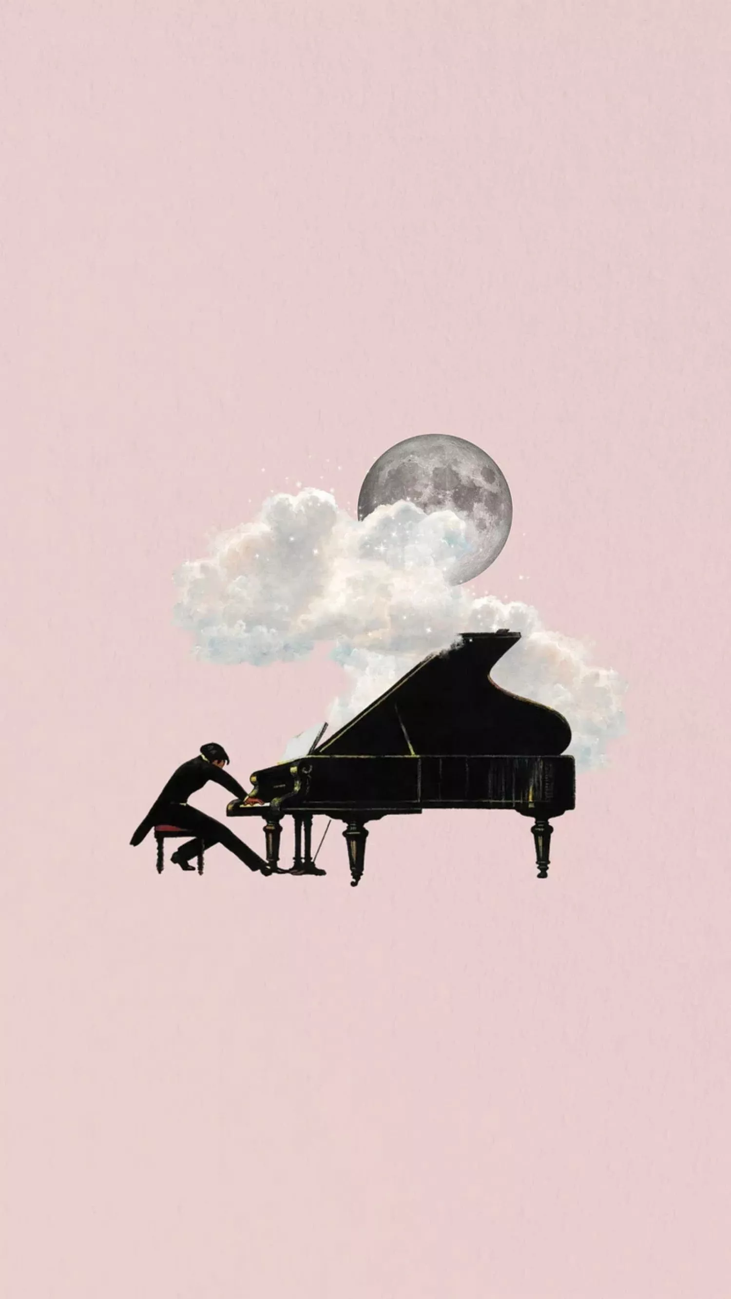 Classic Piano Art Baby Pink