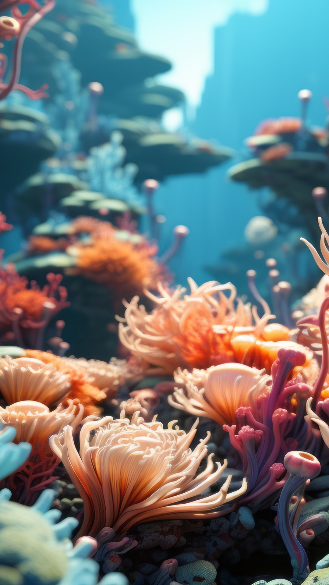 Corals Wallpaper, Spiral