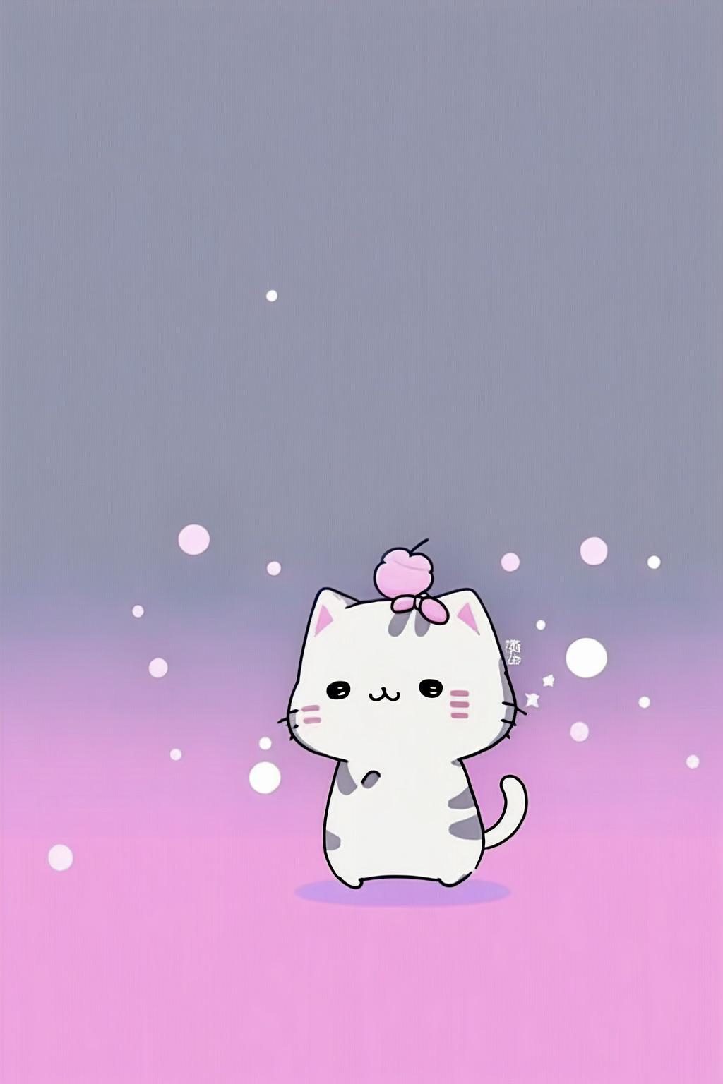 Kawaii cat wallpaper