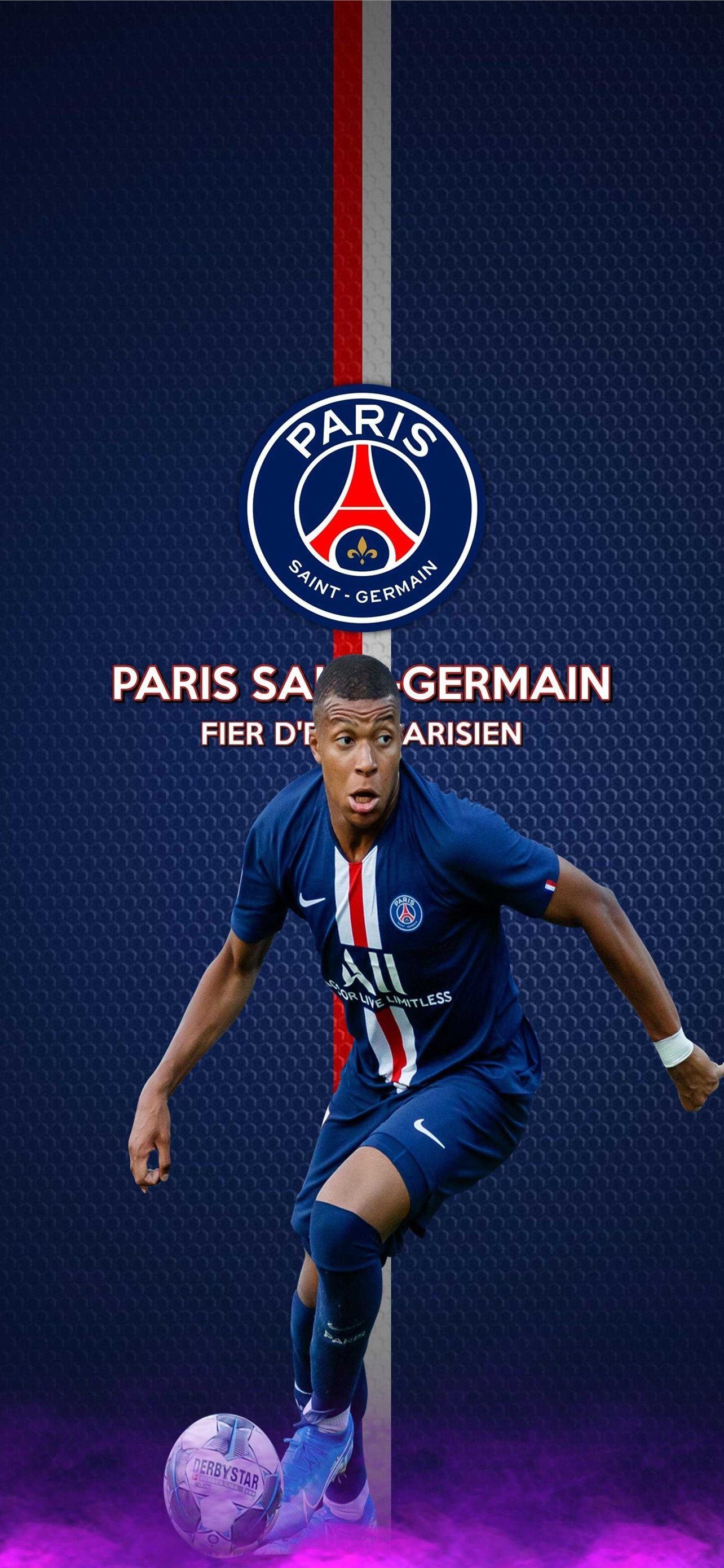 Mbappe PSG 2021 Cave iPhone Wallpaper