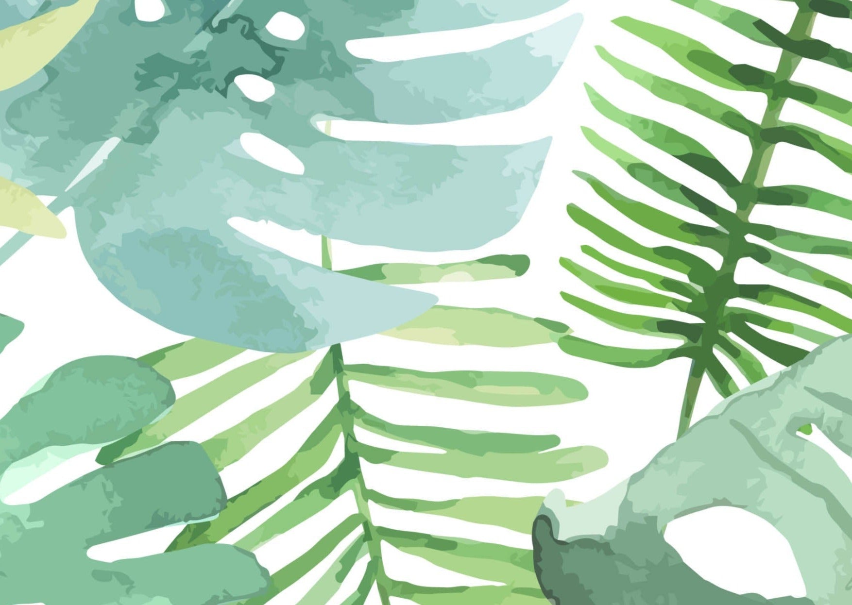 Monstera Leaves Tropical Wallpaper