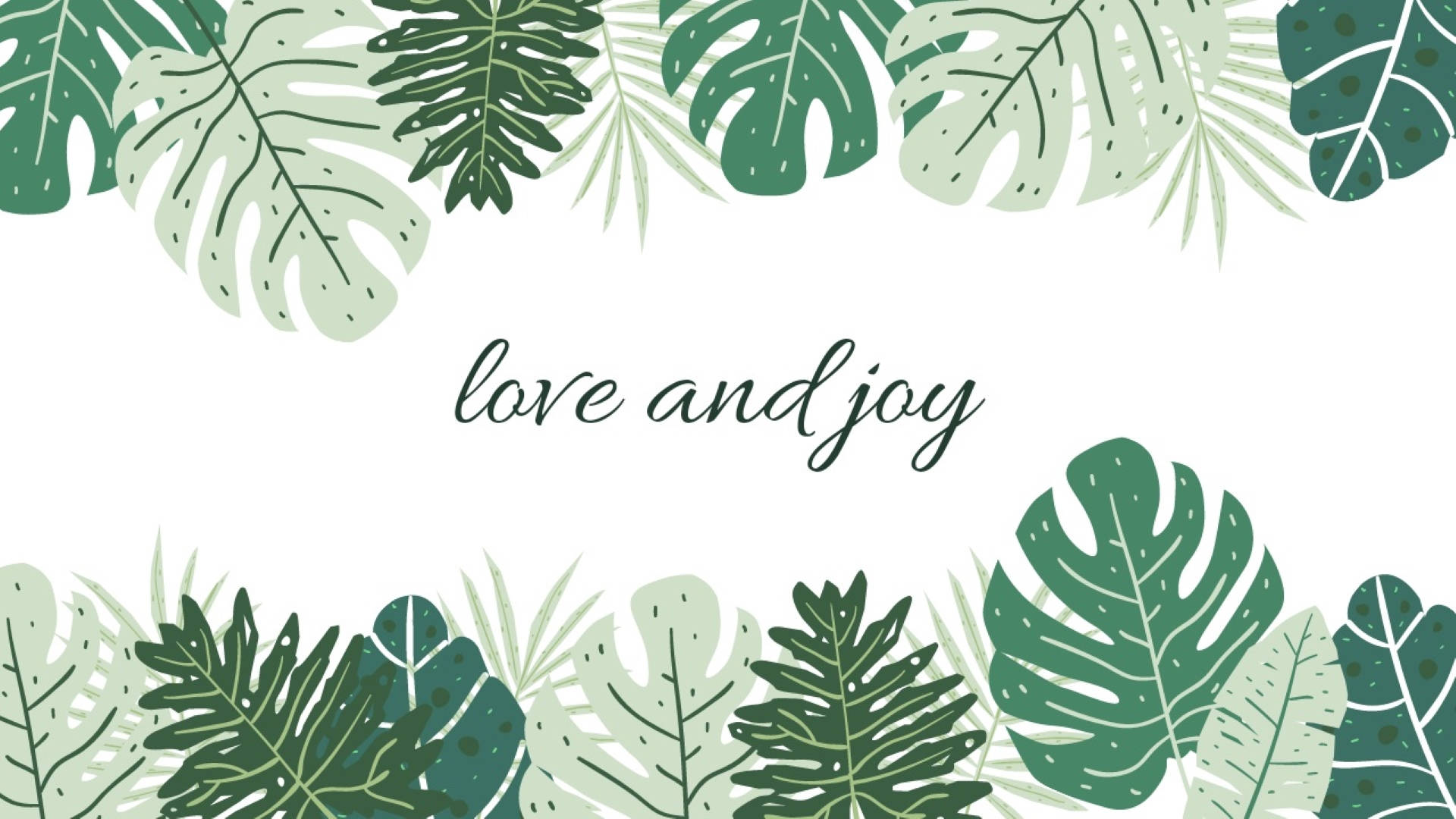 Download Monstera Love And Joy Art Wallpaper