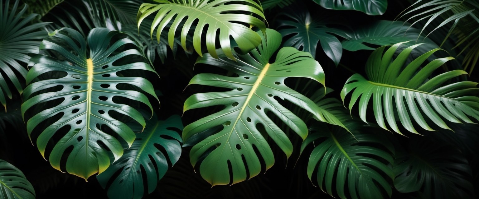 tropical leaves monstera wallpaper